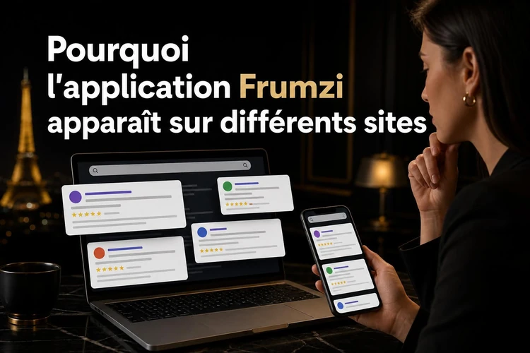 Pourquoi l'application Frumzi peut apparaître sur différents sites