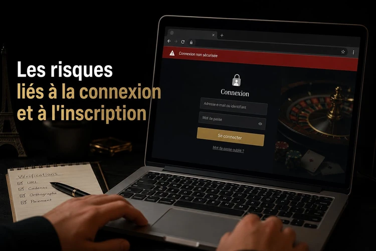 Les risques liés à la connexion et à l'inscription
