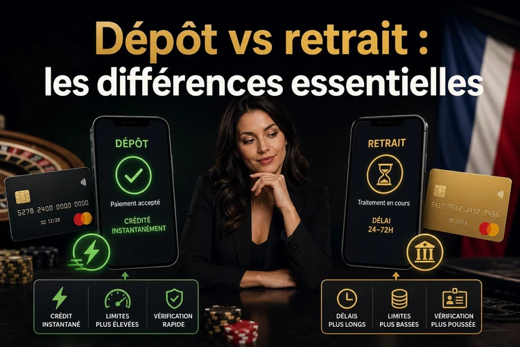 Dépôt vs retrait: les différences essentielles